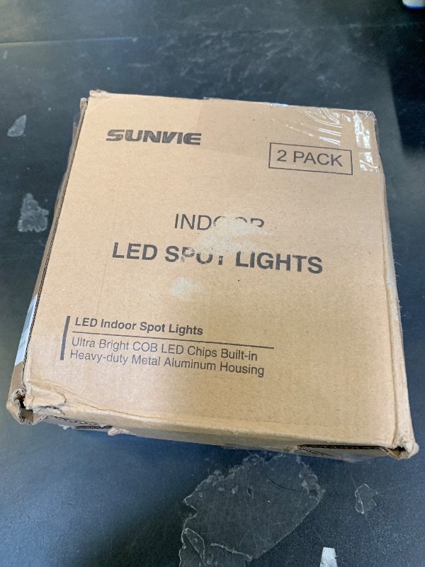 Photo 1 of SUNVIE LED Spot Lights Indoor 3W Up Lights With Memory Function 3000K/4000K/5000K 120V Dimmable Uplighting for Plant Spotlight Accent Lighting 2 Pack