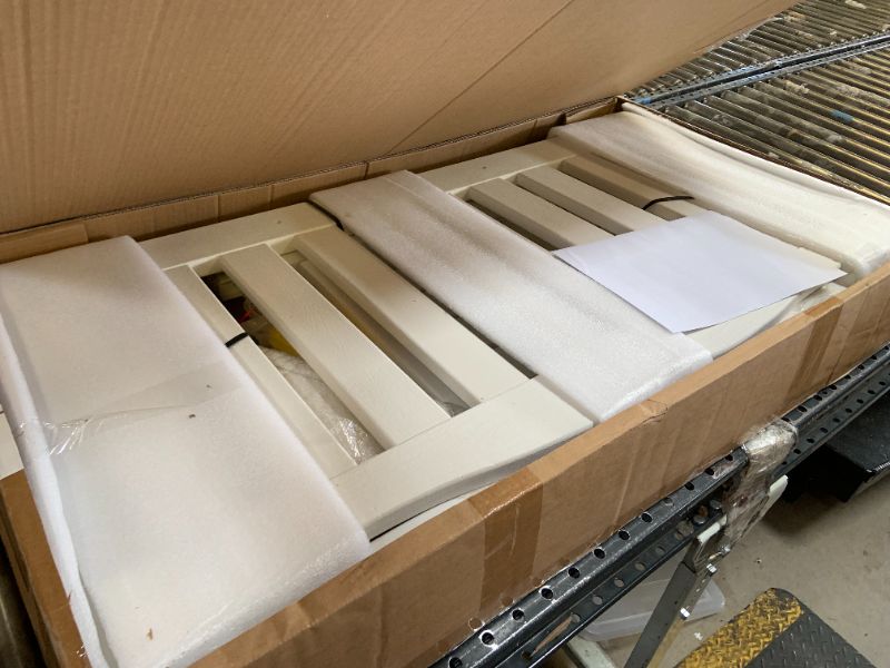 Photo 1 of Backyard Expressions Poly Patio Bench (800 Lb Capacity) – Weatherproof Outdoor Bench, Low Maintenance, Heavy-Duty Recycled Material – Ideal for Porch, Patio & Park (White Woodgrain Look)