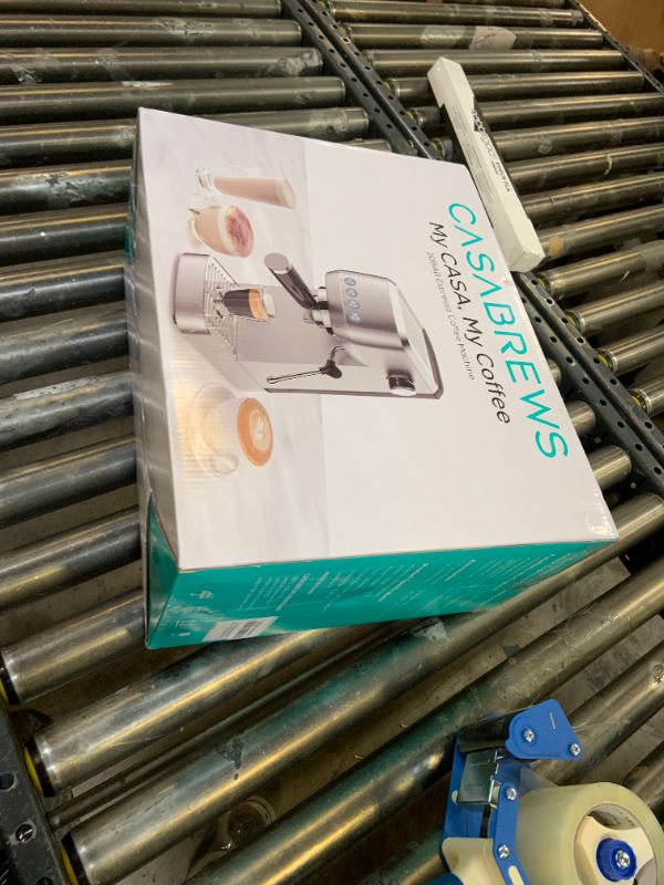 Photo 1 of **USED** CASABREWS 3700 Essential Espresso Machine 20 Bar, Stainless Steel Cappuccino & Latte Machine with Steam Frother for Home, 43.9oz Water Tank, Coffee Gift for Women & Men, Silver