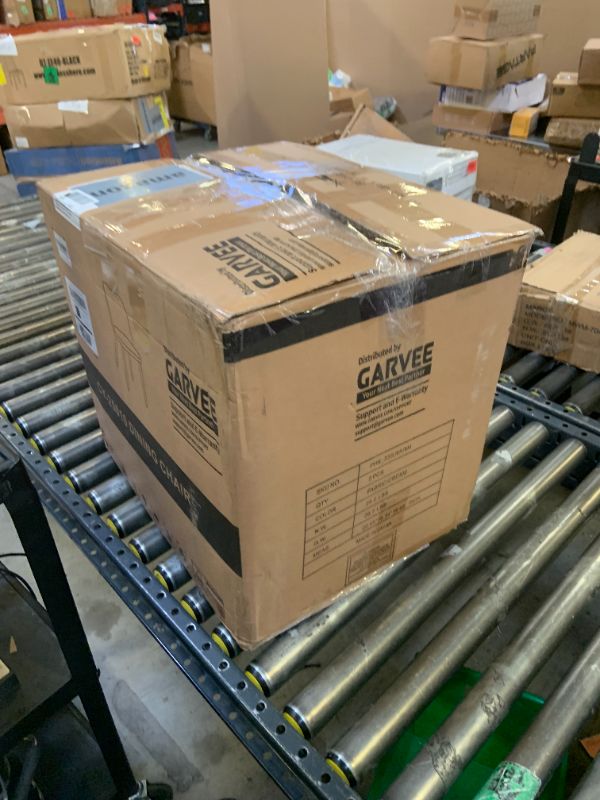 Photo 1 of Garvee Dining Chairs Set of 2, Mid-Century Modern Upholstered Retro PU Leather Kitchen Chairs with Walnut Bentwood Back and Metal Legs Adjustable Feet for Kitchen Dining Room, White Shell Strips