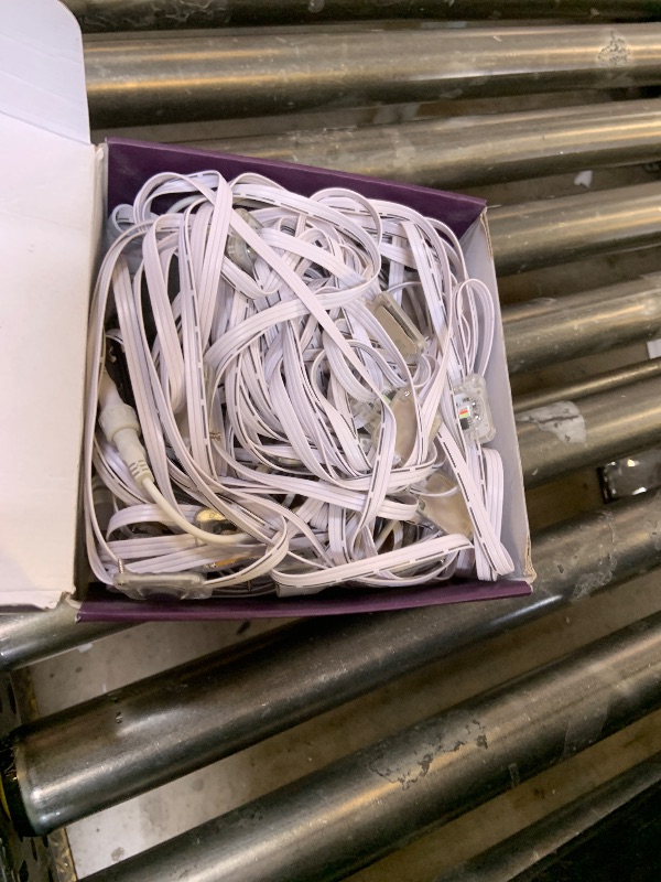 Photo 1 of POOFZY Permanent Outdoor Lights for House,100ft RGB+IC Smart Outdoor Decor, 50 Scene Modes,App/Remote Control,IP67 Waterproof,for Christmas,Super Bowl,V-Day,Thanksgiving,Daily & Holiday Party Decor