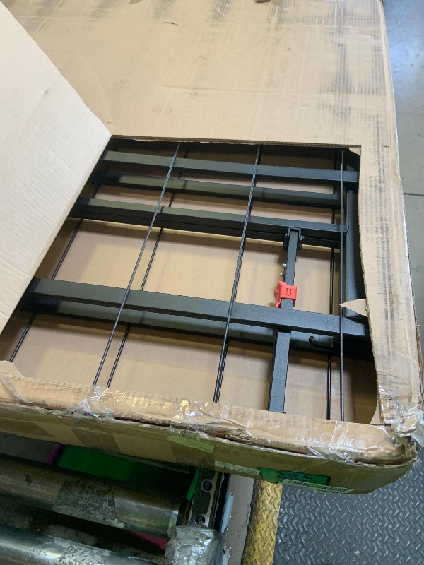 Photo 1 of Amazon Basics Bed Frame with Storage, Foldable Metal Platform, Sturdy Steel, No Box Spring Needed, 14 inches High, Tool-Free Setup, King Size, Black