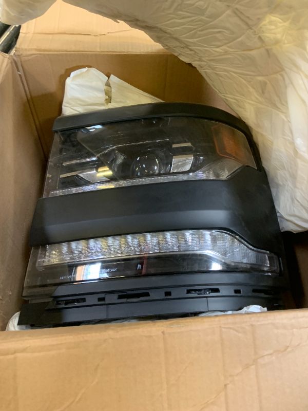 Photo 1 of FIONE FULL LED Headlights Assembly Compatible with Chevy Silverado 2019 2020 2021 Replacement Head Light Lamp LH+RH Only Fit for The HALOGEN Version Model