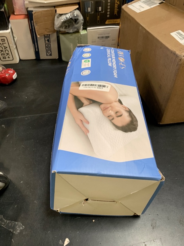 Photo 1 of zibroges Cervical Neck Pillow for Pain Relief- Queen Size Cooling Pillow for Sleeping, Memory Foam Pillows for Neck Shoulder, Ergonomic Adjustable Contour Bed Pillow for Side, Stomach & Back Sleepers