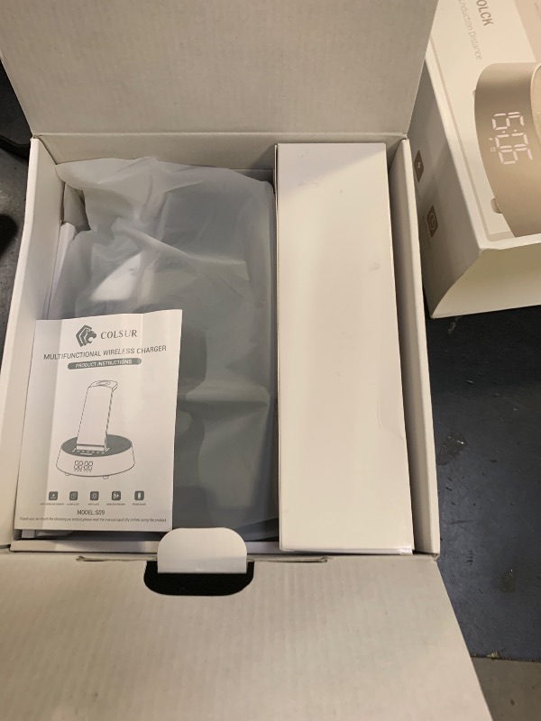 Photo 1 of Alarm Clock with Wireless Charging Station, Clock for Bedroom with Dimmable Night Light Bluetooth Speaker, Wireless Charger Dock Station for iPhone 17 16 15 14 13 12 Pro Max, Apple Watch, AirPods Pro