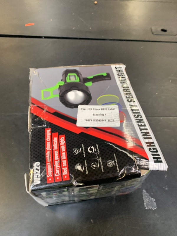 Photo 1 of Rechargeable Spotlight?99,000 Lumens Super Bright LED SpotLights Flashlight, 10000?Ah Spot Lights Long Runtime Waterproof ?Spot Light Outdoor Handheld with Cob Light & Foldable Tripod for Camping