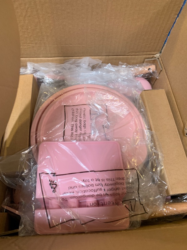 Photo 1 of Astercook 21 Pcs Pots and Pans Non Stick Ceramic Cookware Set, Detachable Handles, RV Kitchen Cooking Set, Oven Safe, Induction Ready, Stackable, Pink