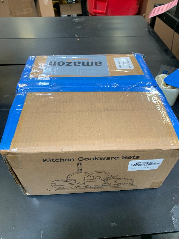 Photo 1 of Astercook 21 Pcs Pots and Pans Non Stick Ceramic Cookware Set, Detachable Handles, RV Kitchen Cooking Set, Oven Safe, Induction Ready, Stackable, Pink