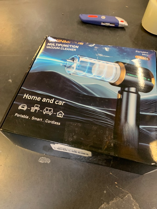 Photo 1 of JIXINMIYUE 16000Pa Suction Cordless Car Vacuum: Handheld Vacuum with Brushless Motor & HEPA Filter for Drivers and Office Workers - Bone Black