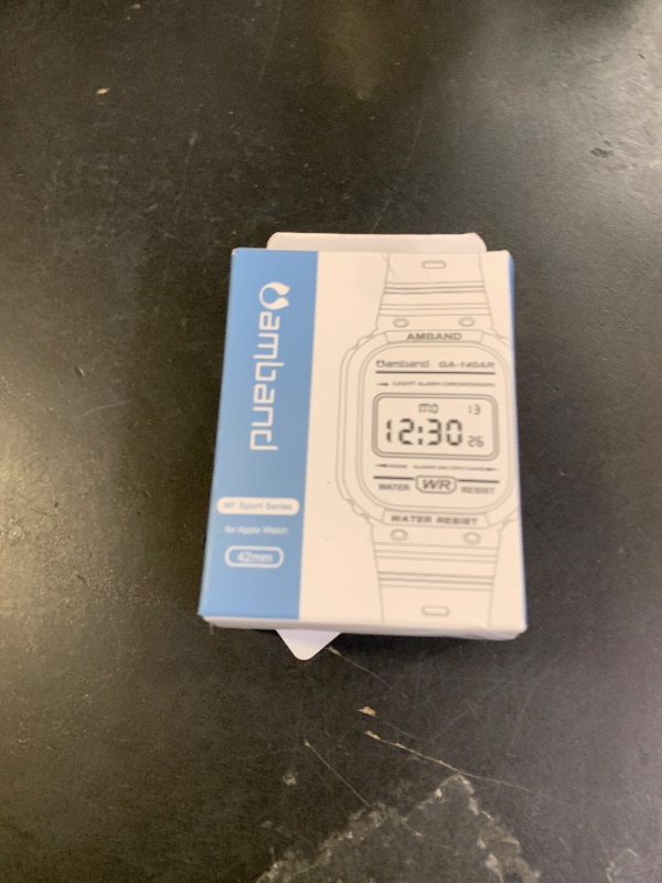 Photo 1 of amBand Rugged Case with Band for Apple Watch Series 10 11 42mm, Shockproof & Protective Sport Bumper Cover, Lightweight & Comfortable Strap for Men & Women, Matte Black