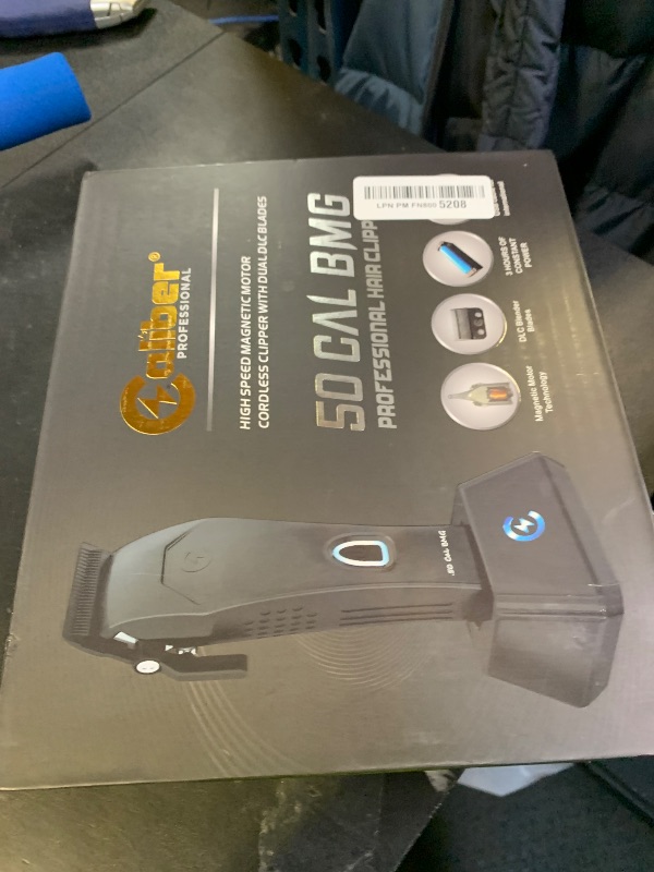 Photo 1 of Caliber Pro - .50 Cal BMG Clipper - Professional Cordless Magnetic Motor Clippers - Quiet Operation Trimmer - Rechargeable Powerful Battery - Easy Zero Gap Cut - Hair Grooming Tool for Men