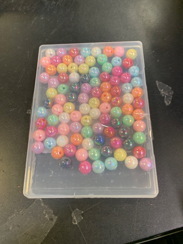 Photo 1 of 100 Pcs Beads for Pens - Focal Beads for Beadable Pens, Acrylic Bead for Beaded Pen, Rainbow Bead Keychains Bracelets Crafts