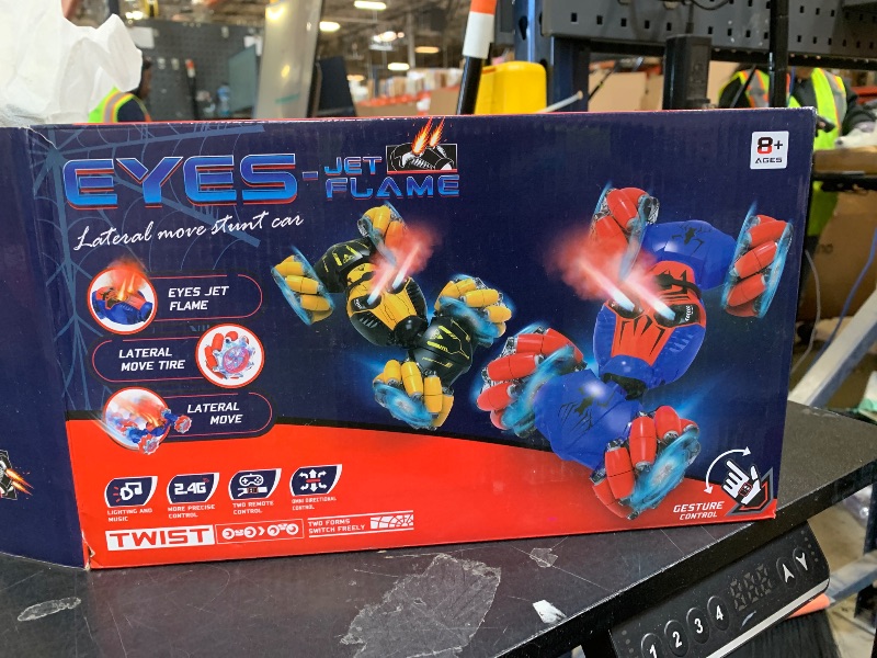 Photo 1 of Remote Control Car for Boys 8-12, 4WD Gesture Sensing RC Stunt Car 2.4Ghz with Lights Music Sprayer RC Cars for Boys Age 4-7 8-12 Hand-Controlled Cars Toys Birthday Gifts for Kids Girls Yellow