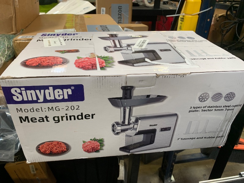 Photo 1 of Electric Meat Grinder,3000 Max Stainless Steel Meat Mincer with 2 Blades,3 Grinding Plates,Food Pusher,Meat Claw,Sausage Stuffer Tubes & Kubbe Kit for Home & Kitchen Using