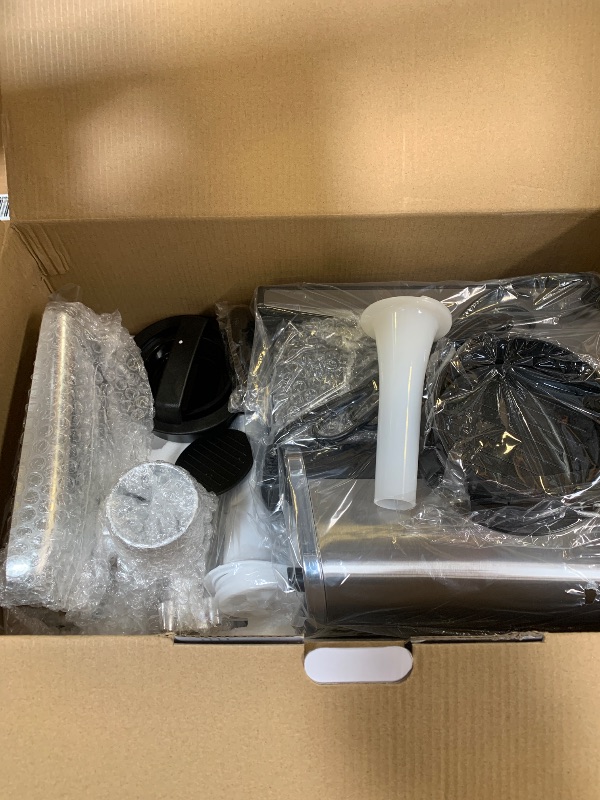 Photo 1 of Electric Meat Grinder,3000 Max Stainless Steel Meat Mincer with 2 Blades,3 Grinding Plates,Food Pusher,Meat Claw,Sausage Stuffer Tubes & Kubbe Kit for Home & Kitchen Using