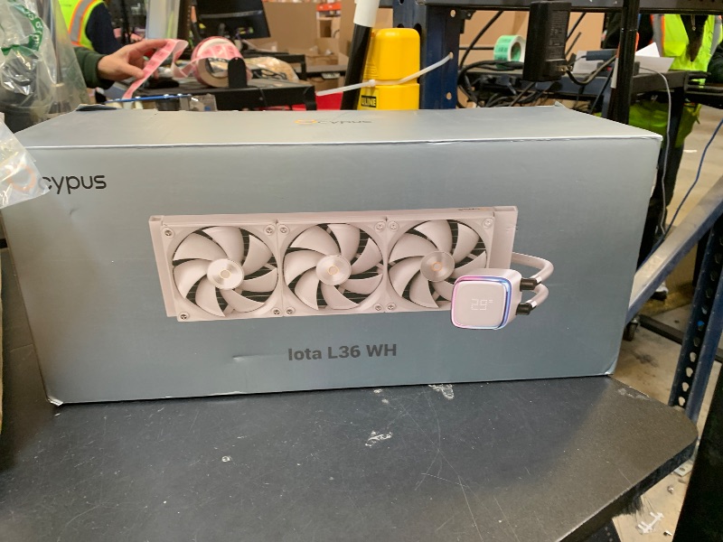 Photo 1 of Iota L36 WH AIO CPU Liquid Cooler 360mm with Temp Digital Display,ARGB Aluminum Alloy Pump,Fluid Dynamic Bearing PWM Fans,TDP300W Water Cooling System for Intel LGA 115x/1200/1700/1851 & AMD AM4/AM5