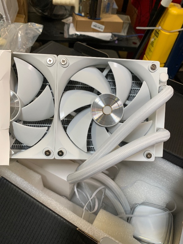 Photo 1 of Iota L36 WH AIO CPU Liquid Cooler 360mm with Temp Digital Display,ARGB Aluminum Alloy Pump,Fluid Dynamic Bearing PWM Fans,TDP300W Water Cooling System for Intel LGA 115x/1200/1700/1851 & AMD AM4/AM5