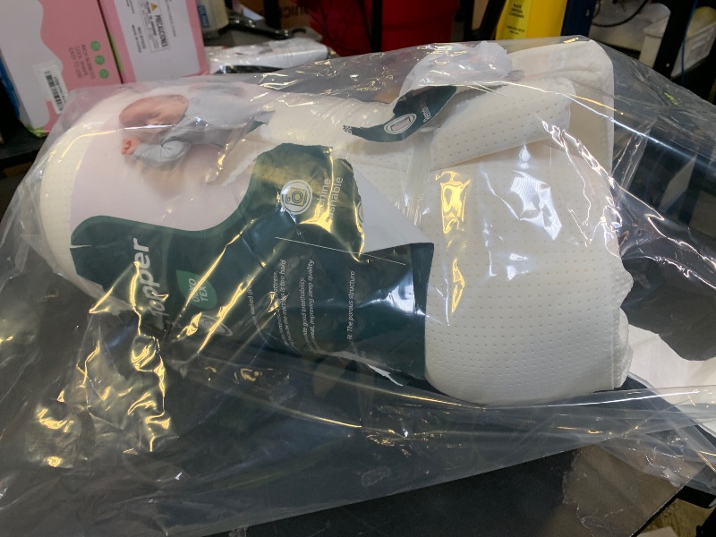 Photo 1 of BABELIO Crib Mattress Topper, 100% Machine Washable Breathable Silicone Foam Toddler Mattress Topper Pad, Zipper Cover, 52" x 27" x 1", Fits Standard Size Cribs & Toddler Beds