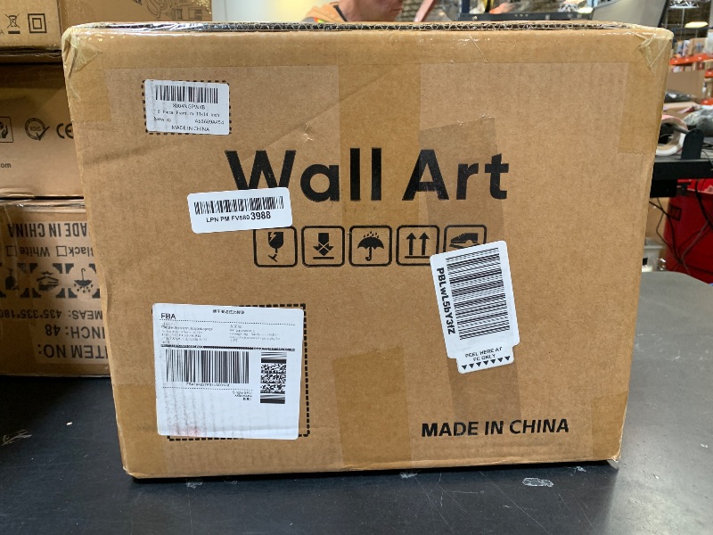 Photo 1 of 6 Piece Framed Boho Neutral Wall Art Set, Modern Abstract Geometric Canvas Painting Prints, Brown Black and Beige Minimalist Picture Artworks for Living Room Dining Room Bedroom 11x14 Inch