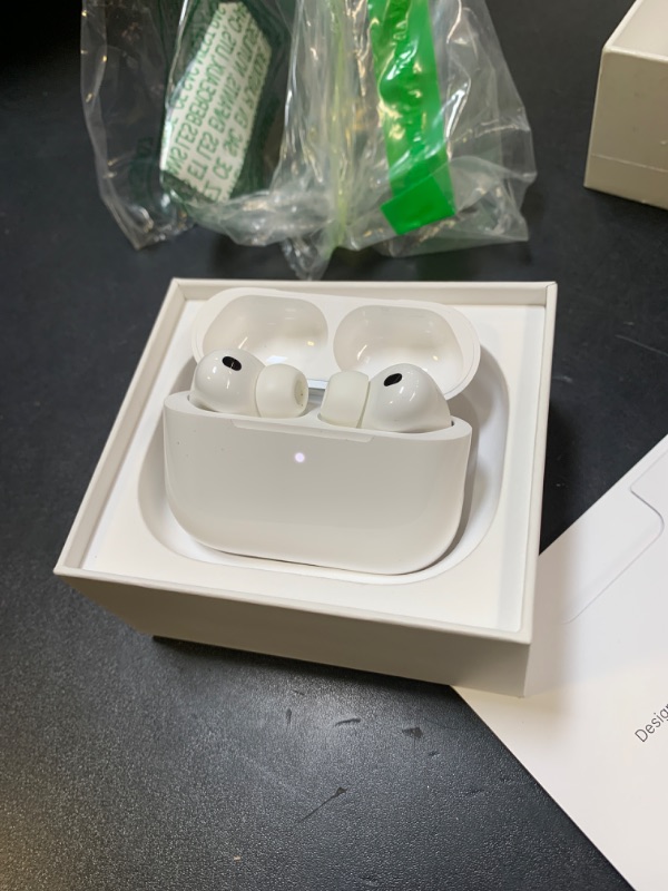 Photo 1 of Apple AirPods Pro 3 Wireless Earbuds, Active Noise Cancellation, Live Translation, Heart Rate Sensing,Hearing Aid Feature,Bluetooth Headphones,Spatial Audio, High-Fidelity Sound, USB-C Charging, White