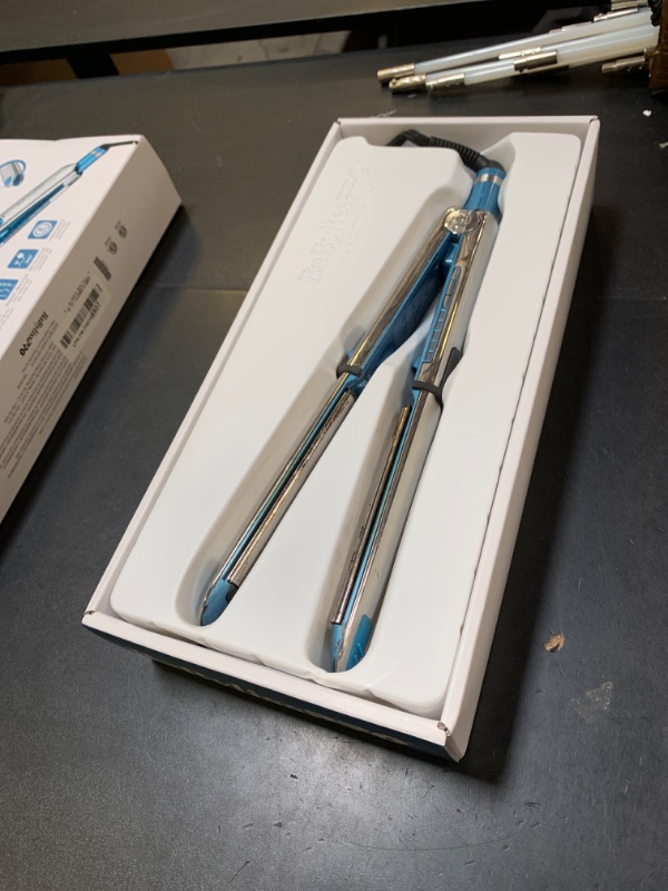 Photo 1 of BabylissPRO Nano Titanium Prima Ionic Hair Straightener, Curl and Straighten Hair With One Professional Tool, Blue