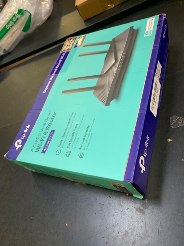 Photo 1 of TP-Link AX1800 WiFi 6 Router (Archer AX21) – Dual Band Wireless Internet, Gigabit, Easy Mesh, Works with Alexa - A Certified for Humans Device, Free Expert Support