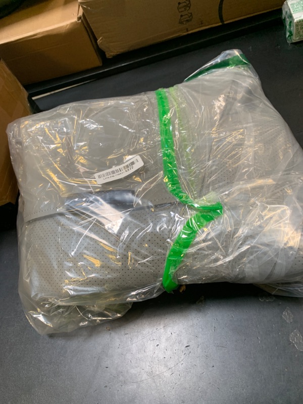 Photo 1 of Prefer Warehouse Front Bottom (Driver/Passenger) Perforated Synthetic Leather Seat Cover Compatible with 2003-2005 Honda Pilot, Olive Gray, Direct OEM Replacement, Durable, Breathable