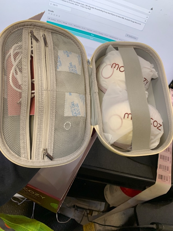 Photo 1 of Momcozy Breast Pump Hands Free Mobile Style | M6, Wearable Breastfeeding Pump Ideal Rhythm for More Milk, DoubleFit Flange More Fit & Discreet with 3 Modes & 9 Levels, 24mm - 2 Pack Cozy Red