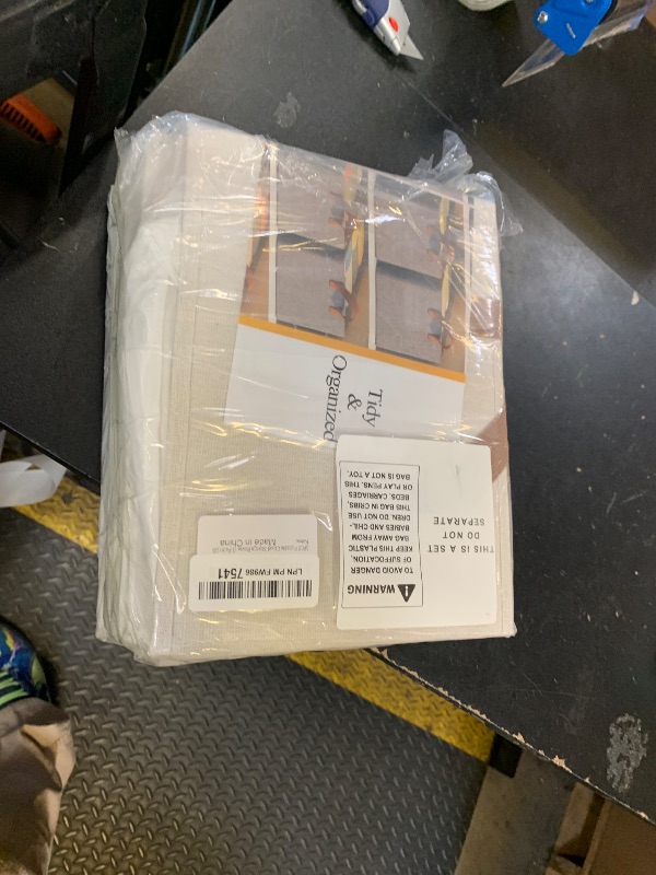 Photo 1 of Pack of 3 Large Capacity Storage Bins Closet Organizer System, Sturdy Foldable Storage Boxes for Organizing Clothing, Sheets, Toys, Books - Shelf Organizer Shelves Basket Storage Bin