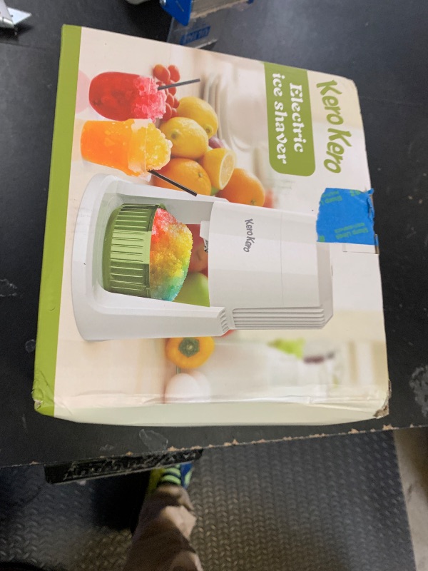 Photo 1 of Professional Shaved Ice Machine: RX03 Electric Snow Cone Maker & ICEE Machine for Home, 60W Power, 120V Universal Voltage, Create Fluffy Ice Snow Cones, Slushies and Frozen Treats-Green (Green)