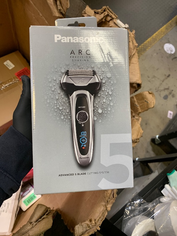 Photo 1 of Panasonic ARC5 Electric Razor for Men with Pop-Up Trimmer, Wet/Dry 5-Blade Electric Shaver with Intelligent Shave Sensor and Multi-Flex Pivoting Head – ES-LV65-S (Silver)