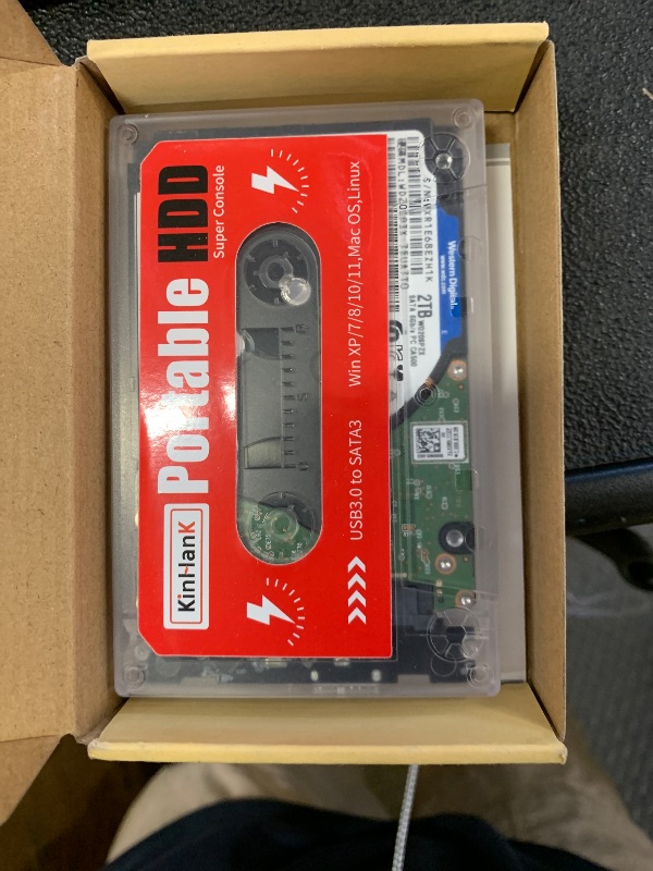 Photo 1 of Kinhank 2TB Game Hard Drive, Built-in 120000+ Games, Batocera 33 System, External Hard Drive Compatible with Mac OS/Linux/Windows XP/7/8/10/11, Portable HDD, USB 3.0