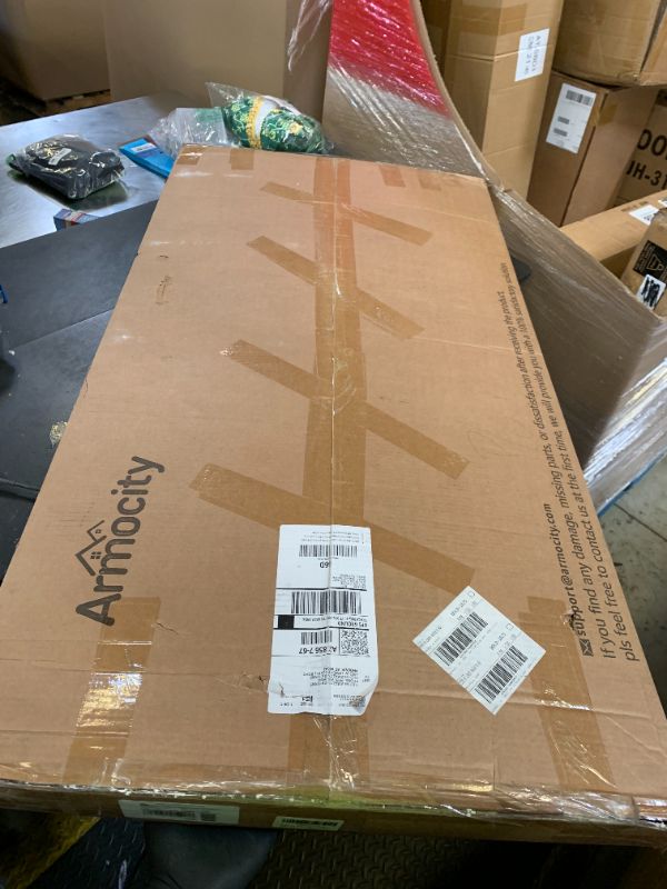 Photo 1 of Armocity Music Studio Desk, Music Production Workstation with Power Outlets, Recording Studio Table Desks Music Producer for Home, Grey Oak