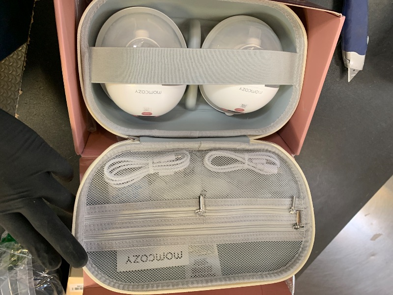 Photo 1 of Momcozy M5 Smart APP Controlled Wearable Breast Pump, Hands-Free Wireless Electric Pump, 3 Modes 9 Suction Levels, BPA-Free, Portable Lightweight, 24mm Flange, 2-Pack Cozy Red