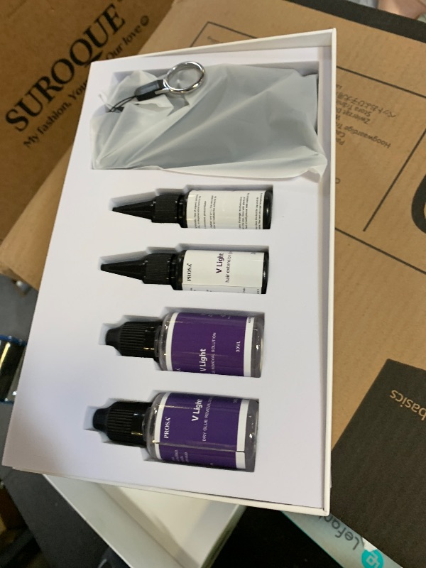 Photo 1 of V Light Hair Extension Kit, V Light Hair extension machine *1, V light remover machine * 1, V Light glue 20ml * 6, V Light glue remover 20ml * 6 (Black machine set)