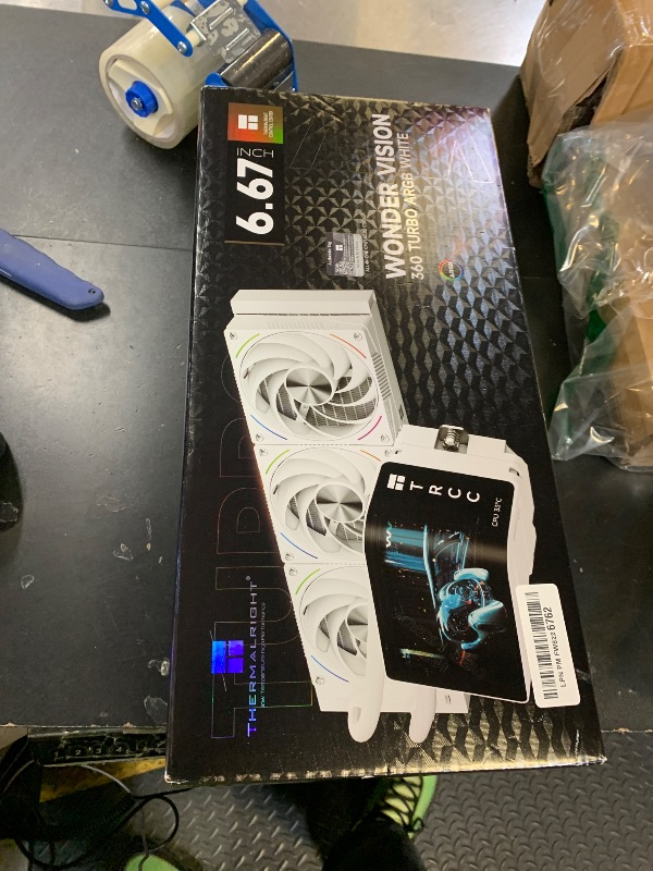 Photo 1 of Thermalright Wonder Vision 360 Turbo ARGB White CPU Water Cooler, 60HZ Curved Screen with 2400x1080 Resolution,for AM4/AM5,Intel LGA1851/1700,6.67in 3D Screen High Performance Pump,3000RPM Fan Speed