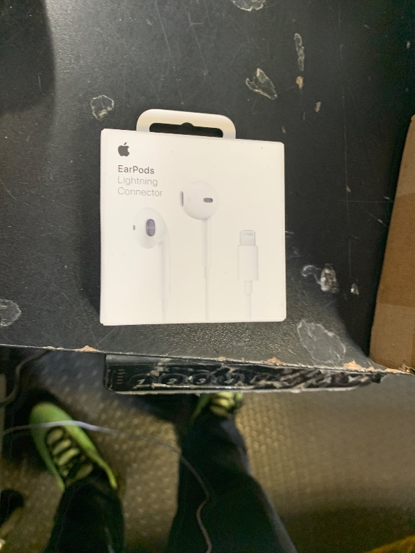 Photo 1 of Apple EarPods Headphones with Lightning Connector, Wired Ear Buds for iPhone with Built-in Remote to Control Music, Phone Calls, and Volume