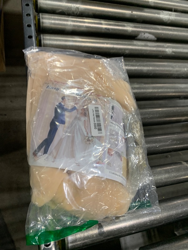 Photo 1 of 10×10ft Champagne Tulle Backdrop Curtain with Lights String for Parites, Sheer Photo Curtain Backdrop Drapes for Wedding Party Photography Backgrounds