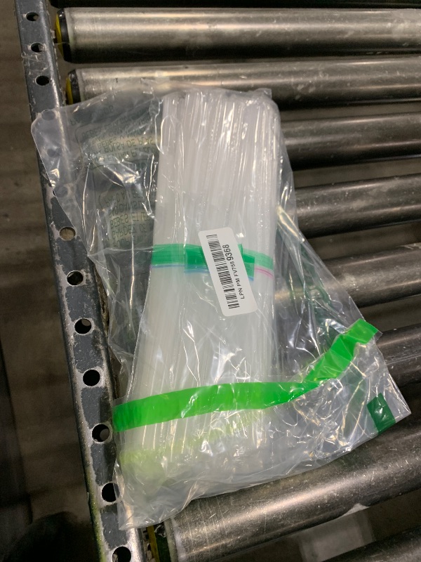 Photo 1 of [Individually Wrapped] 100 Pcs Clear Flexible Plastic Straws, Disposable Bendy Straws, 10.2" Long and 0.23'' Diameter, BPA-Free