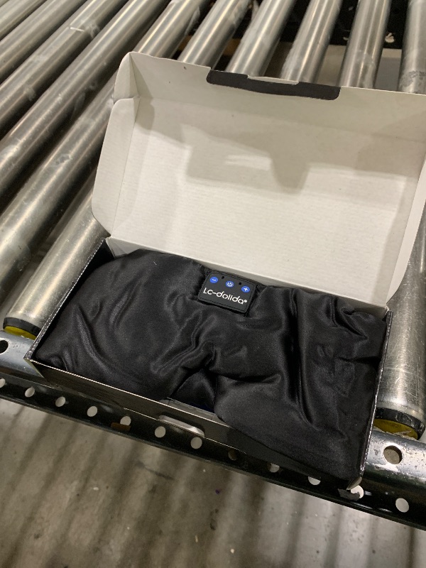 Photo 1 of LC-dolida Luxurious Silk Soft Sleep Mask, Sleep Headphones with Bluetooth 5.4 for Side Sleeper, Total Blackout Eye Sleeping Mask for Women and Men, Ideal Gift for Restful Sleep, Travel(Black)