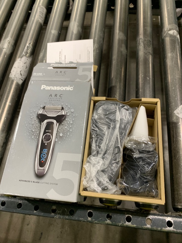 Photo 1 of Panasonic ARC5 Electric Razor for Men with Pop-Up Trimmer, Wet/Dry 5-Blade Electric Shaver with Intelligent Shave Sensor and Multi-Flex Pivoting Head – ES-LV65-S (Silver)