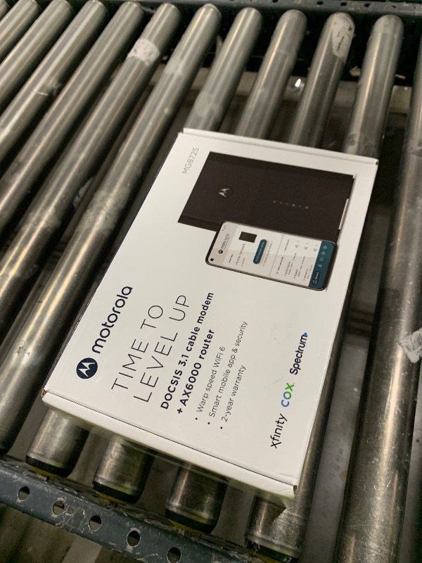 Photo 1 of Motorola MG8725 WiFi 6 Router + Multi-Gig Cable Modem | 2-in-1 Device | Approved for Comcast Xfinity, Cox, Spectrum| Up to 6000 Mbps | DOCSIS 3.1 | AX6000