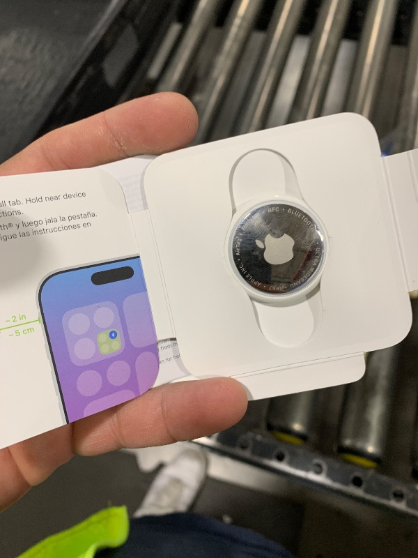 Photo 1 of Apple AirTag (2nd Generation): Tracker for Keychain, Wallet, and More; Locator with Sound; Simple One-Tap Setup with iPhone or iPad; Key Finder with up to 1.5X Precision Finding Range*