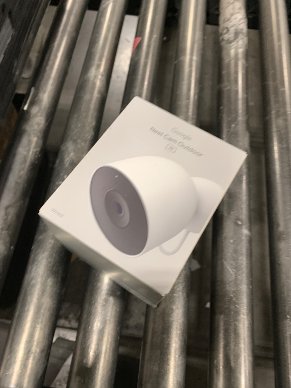 Photo 1 of Google Nest Cam Outdoor (Wired, 2nd Gen) - Security Camera with 2K Video and Gemini, Night Vision, 2-Way Audio - Works with Google Home - 2025 Model - Snow