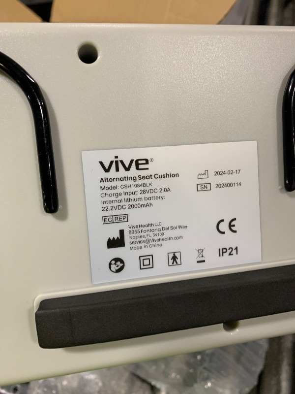 Photo 1 of  Vive Alternating Pressure Pad for Wheelchairs - Ulcer & Bed Sore Prevention - Pain Relief Cushion for Pressure Relief - Fits Wheelchair Seats 18" & Wider - Rechargeable Air Pump Included 