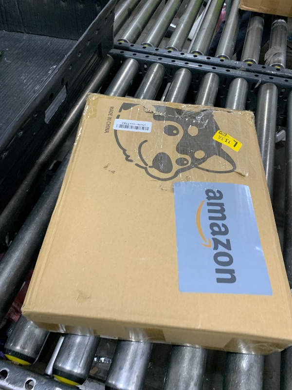 Photo 1 of Elevated Dog Bed Raised Outdoor Dog Cot for Large Dogs, Installation Requires No Tools, Frame with Washable Cooling Breathable Mesh Anti-Slip Feet, Indoor Pet Bed, Black, 43.3 Inches