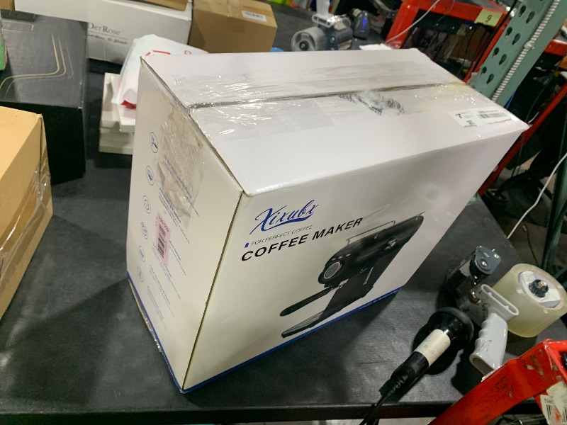 Photo 1 of XIXUBX Espresso Machine, 20 BAR Pump Temperature Control, Compact Espresso Maker with Steam Milk Frother, Professional Coffee Makers for Home, Cappuccino, Latte, Gifts for Coffee Lover, Black