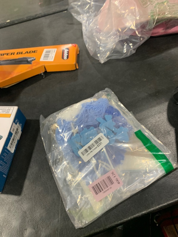 Photo 1 of 1/2 Birthday Boy Half Birthday Decorations – 4PCS Blue 6 Month Party Set with 1/2 Way to One Banner, Halfway High Chair Banner, Cake Topper and Hat for 6 Month Baby Boy Photo Shoot Decor