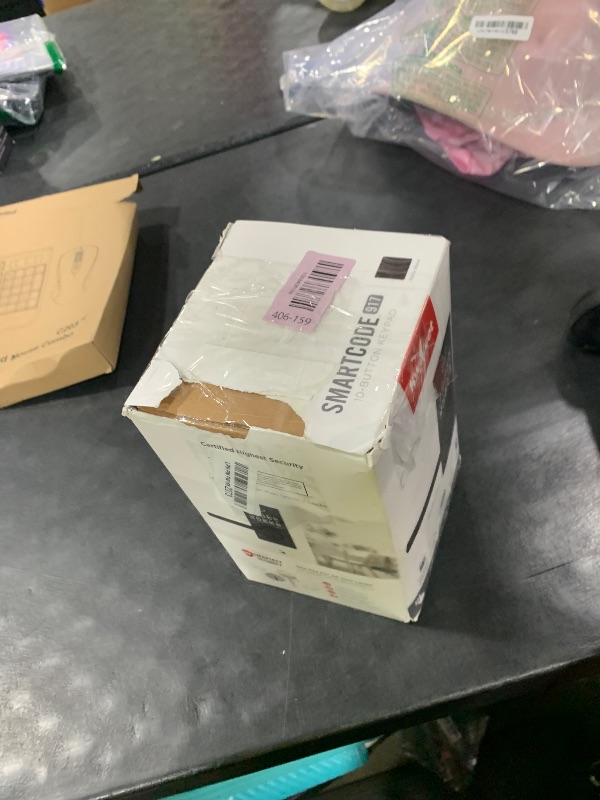 Photo 1 of Kwikset SmartCode 917 Keypad Keyless Entry Residential Electronic Lever Lock Deadbolt Alternative with Halifax Door Handle, SmartKey Security, Matte Black Contemporary