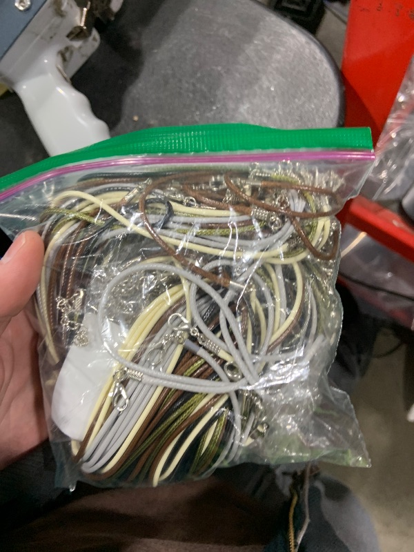 Photo 1 of 100 Pcs Leather Necklace Cord with Clasps, Rope Necklace String, 5 Colors Necklace Cords for Pendants, 19.7" Premium Necklace Chains for Jewelry Making Supplies, 2mm Waxed Necklace Bracelet Cord DHOOZ